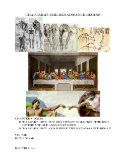 chapter 27-the renaissance begins