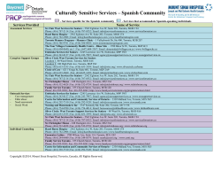 Spanish COMMUNITY FOCUSED DIRECTORY