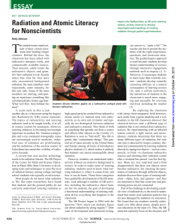 Radiation and Atomic Literacy for Nonscientists