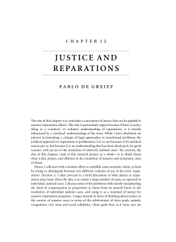 JUSTICE AND REPARATIONS