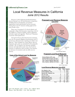 Local Revenue Measures in California