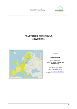 EUROSION Case Study: Falsterbo Peninsula (Sweden)