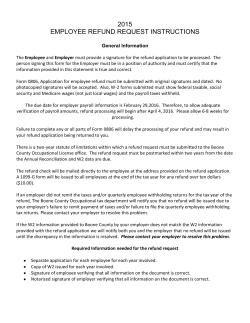 2015 Employee Refund Request Instructions