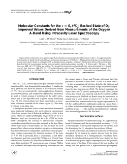Molecular Constants for the v = 0, b1s+g Excited State of O2