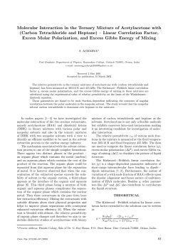 Molecular Interaction in the Ternary Mixture of