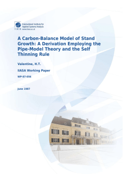 A Carbon-Balance Model of Stand Growth: A Derivation Employing