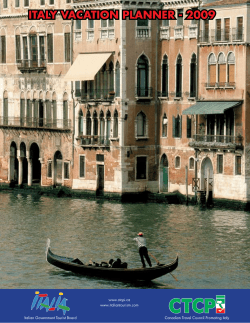 Canadian Travel Council Promoting Italy MeMbRes 2