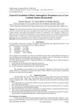 General Circulation of Basic Atmospheric