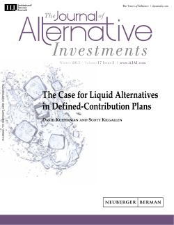 The Case for Liquid Alternatives in Defined