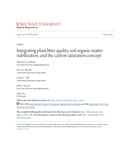 Integrating plant litter quality, soil organic matter stabilization, and