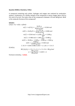 Question #63812, Chemistry / Other A compound containing only