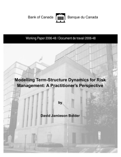 Modelling Term-Structure Dynamics for Risk