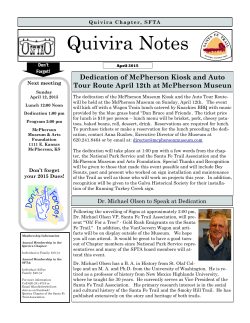 Quivira Notes - Santa Fe Trail Association