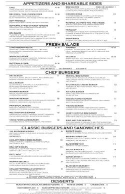 APPETIZERS AND SHAREABLE SIDES FRESH SALADS