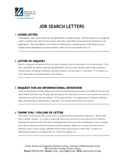 job search letters