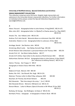 Single Manuscript Collection