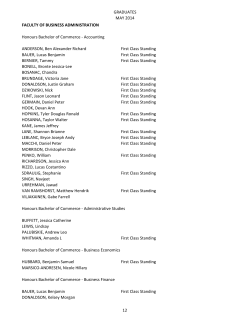 2014 Spring - Undergraduate Programs