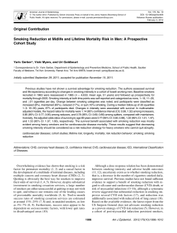 Smoking Reduction at Midlife and Lifetime Mortality Risk in Men: A