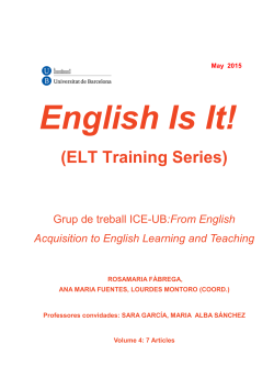 English Is IT! (ELT Training Series) - Dip&ograve;sit Digital de la Universitat
