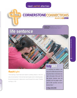 life sentence - Cornerstone Connections