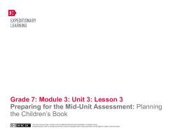 Grade 7 ELA Module 3, Unit 3, Lesson 3