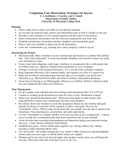 Completing Your Dissertation: Strategies for Success