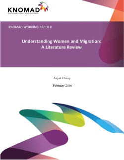 Understanding Women and Migration: A Literature Review