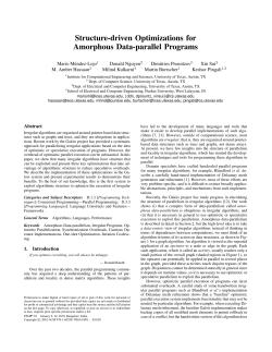 Structure-driven Optimizations for Amorphous Data