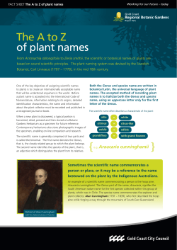 The A to Z of plant names
