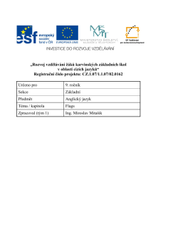 Flags - Otevřen&eacute; dveře do EU, Rozvoj vzděl&aacute;v&aacute;n&iacute; ž&aacute;ků karvinsk&yacute;ch