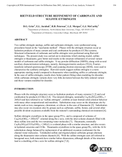 rietveld structure refinement of carbonate and sulfite ettringite