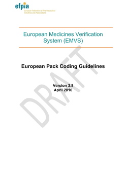 European Medicines Verification System (EMVS)
