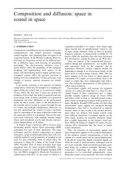Composition and diffusion: space in sound in space