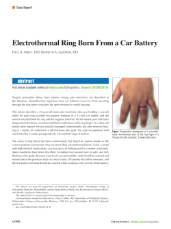 Electrothermal Ring Burn From a Car Battery
