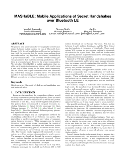 Mobile Applications of Secret Handshakes over