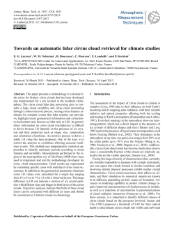 Towards an automatic lidar cirrus cloud retrieval for climate studies