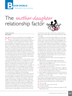 The Mother Daughter Relationship Factor