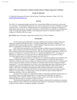 Oxidation in a Temperature Gradient&mdash;Heat of Transport Effects