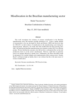 Misallocation in the Brazilian manufacturing sector