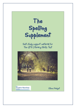 T The Spelling Supplement