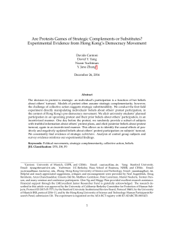 Are Protests Games of Strategic Complements or Substitutes