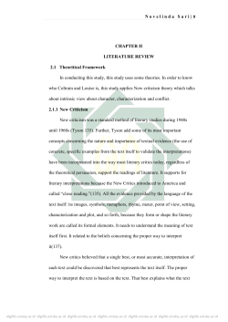Novelinda Sari | 9 CHAPTER II LITERATURE REVIEW 2.1
