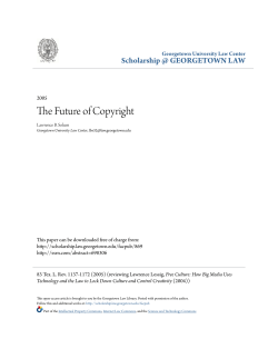 The Future of Copyright - Scholarship @ GEORGETOWN LAW
