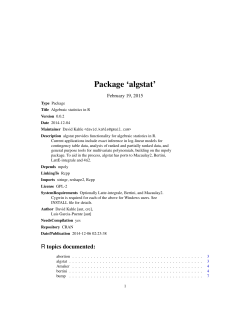 Package `algstat`
