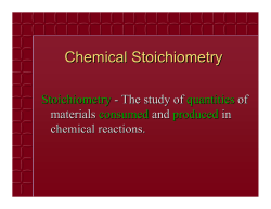 Chemical Stoichiometry