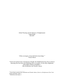Global Warming and the Dialectic of Enlightenment Eagan Heath