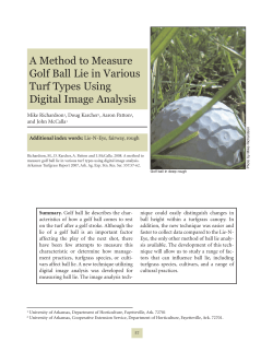 A Method to Measure Golf Ball Lie in Various Turf Types Using