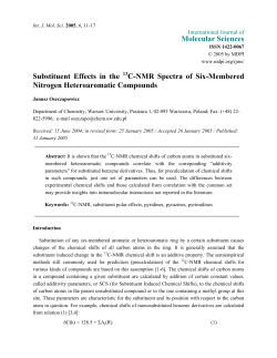 Substituent Effects in the 13C-NMR Spectra of Six