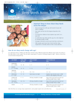 Sleep Needs Across the Lifespan