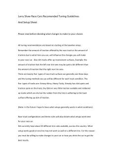 Larry Shaw Race Cars Recomended Tuning Guidelines And Setup